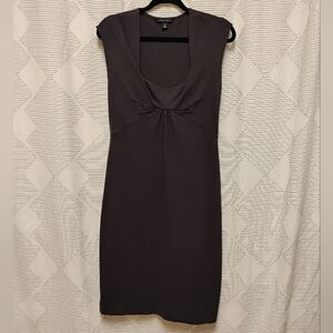 Banana Republic Stretch Sleeveless Dress Charcoal With Purple Hue Women's Size 8